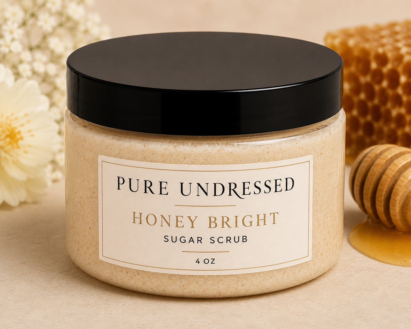 PURE UNDRESSED HONEY BRIGHT SUGAR SCRUB