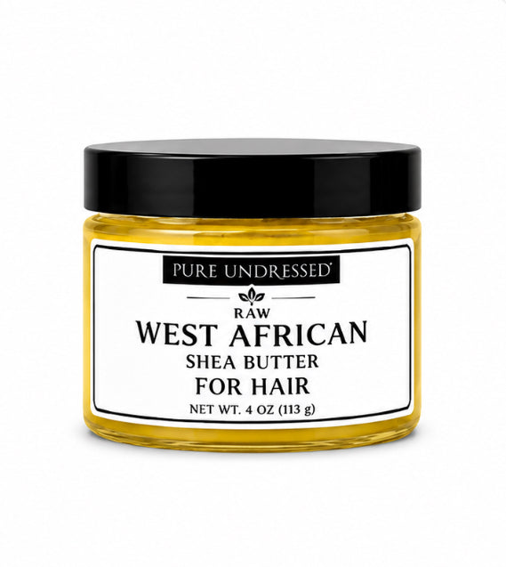 Pure Undressed Raw West African Shea Butter for Hair 4 oz